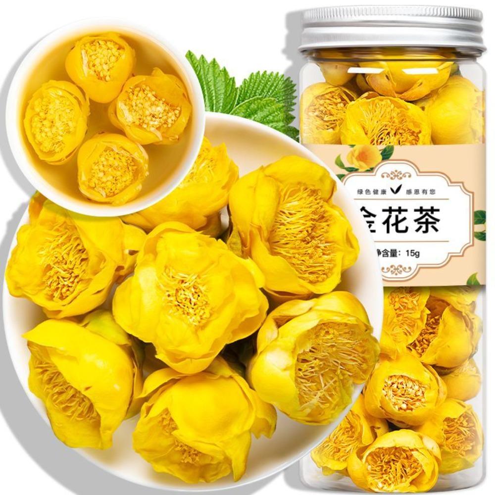 

15g Freeze Dried Golden Camellia Flowers Premium Quality Herbal Tea Rich Antioxidants Wellness Support No Additives Relaxing Tea