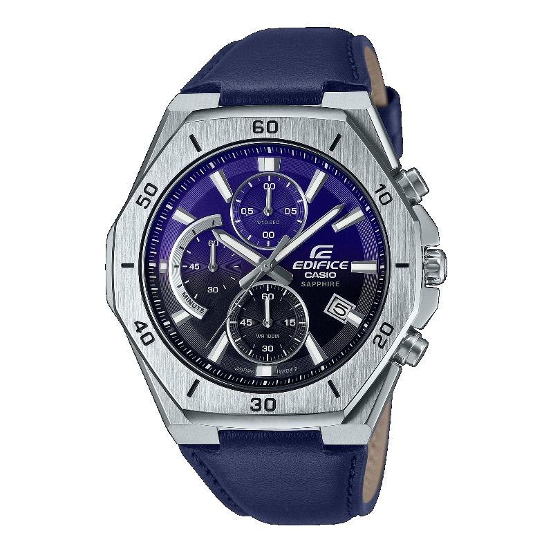 Casio Men s Stainless Steel 100M Water Resistant Analog Quartz Watch EFB-680L-2AV синий