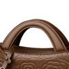 Elegant Embossed Flower Design Faux Leather Tote Bag with Adjustable Shoulder Strap