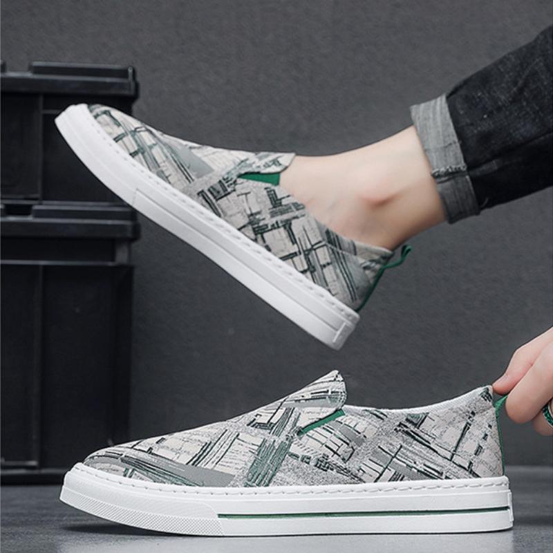 Fashion Men's Canvas Shoes New Soft Sole Casual Shoes Breathable Comfort Flats Men Non-slip Cloth Shoes Man Loafers Zapatos De Hombre