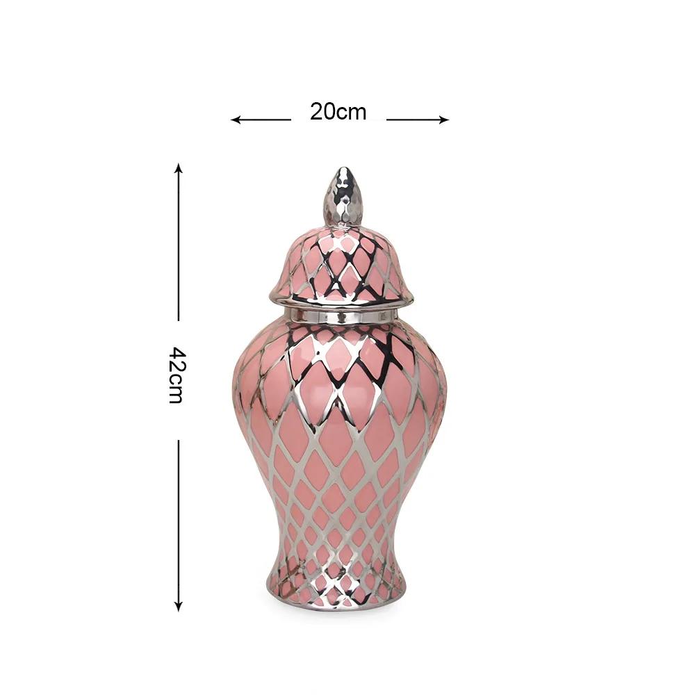 

Американская креативная керамическая банка для входа, веранда, столик, банка для имбиря с крышкой, украшения для дома, поделки, декоративная банка, ваза