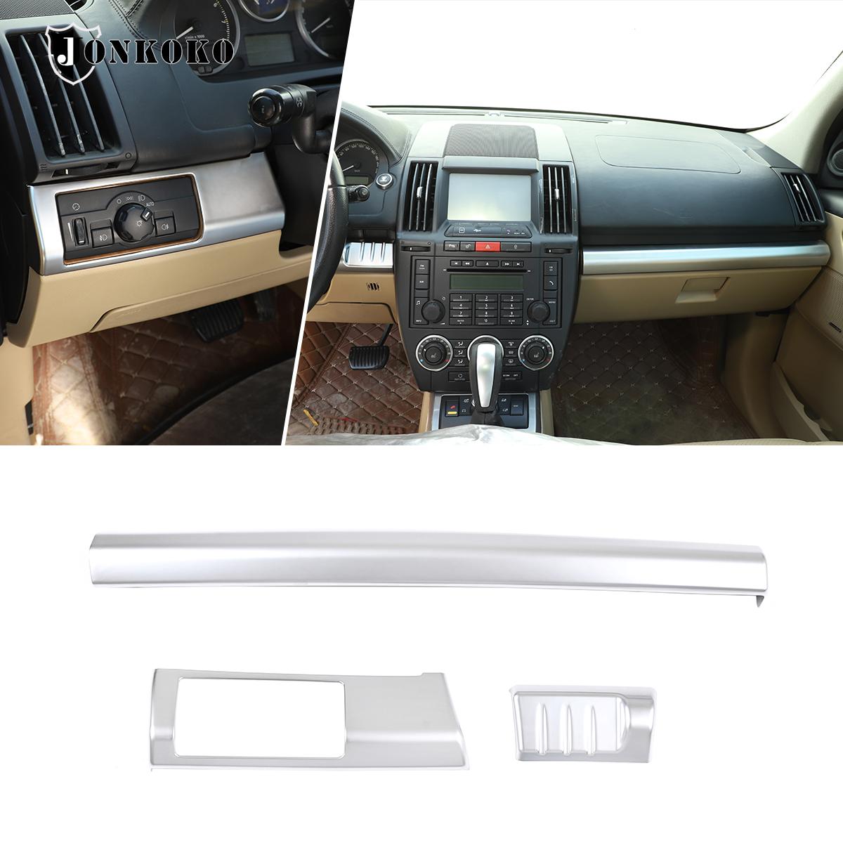 

ABS Хром Автомобиль Интерьер Панель Приборной Панели Крышка Отделка Декоративные Наклейки Для Land Rover Freelander 2 2007-2015 Автоаксессуары серебряный