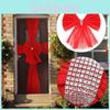 Luxurious Red Christmas Traditional Double Layer Bow Door Decoration For Holiday Festivities