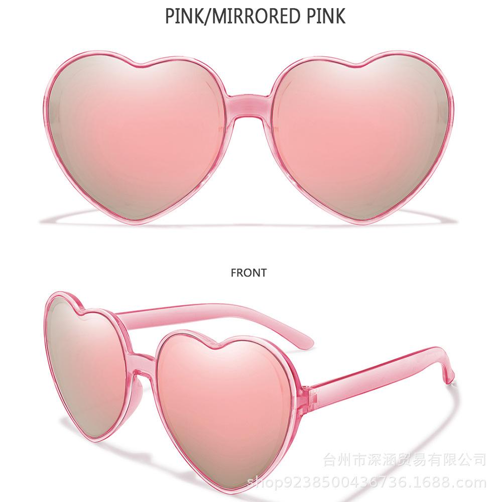 Colorful Coated Love Sunglasses Colorful Trend Party Decorative Sunglasses