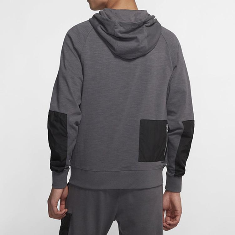 Nike Color-Block Running Hoodie with Drawstring Men Jackets Gray CI9585-021