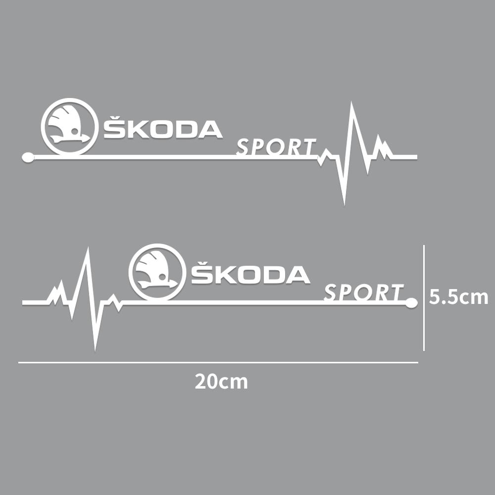 HGC2 2Pcs Car Side Window Glass Sport Performance Badge Stickers For Skoda Octavia 3 2 A5 A7 Superb 3 Fabia 2 Rapid Karoq Visions VII