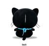 Adorable Dazed Black Cat Plush Toy with Scarf - Perfect Birthday Gift for Children