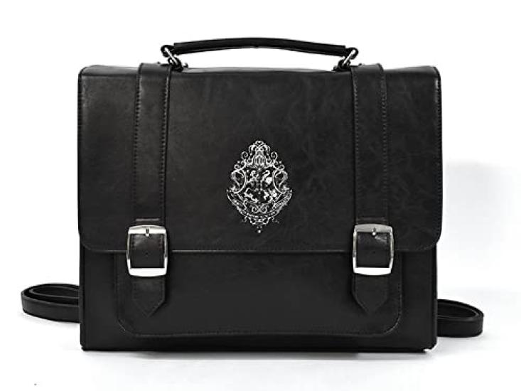 

Harry Potter Backpack Bag Goods for Women FLAPPER Hogwarts Logo Faux Leather 3way Satchel Bag (BLACK) чорний