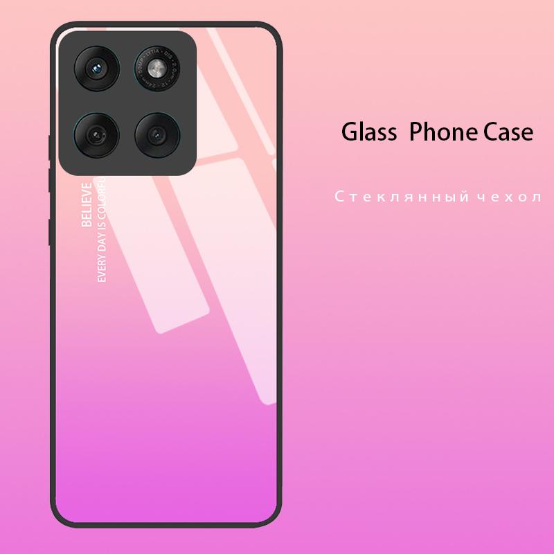 Handyhülle aus gehärtetem Glas für Motorola Edge 60 Fusion 60 Neo 60S Hülle Hart-PC Fundas Rückseite Bumper für Moto Edge60 Stylus Coque