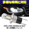 Saki&Masa H3C LED Fog Lamp, Set of 2 Left and Right H3D 2835smd Projector Lens (Golden Yellow)