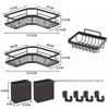 Iron Art Punch-Free Bathroom Triangle Shelf - Wall-Mounted Corner Soap Holder & Toiletries Storage Rack