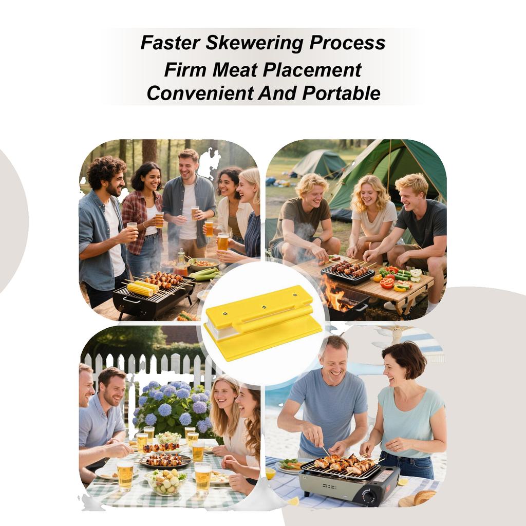 Large Kebab Skewers Mould BBQ Grill Mold Effortless Meat Shaping Maker for Outdoor Preparation Barbecue Camping
