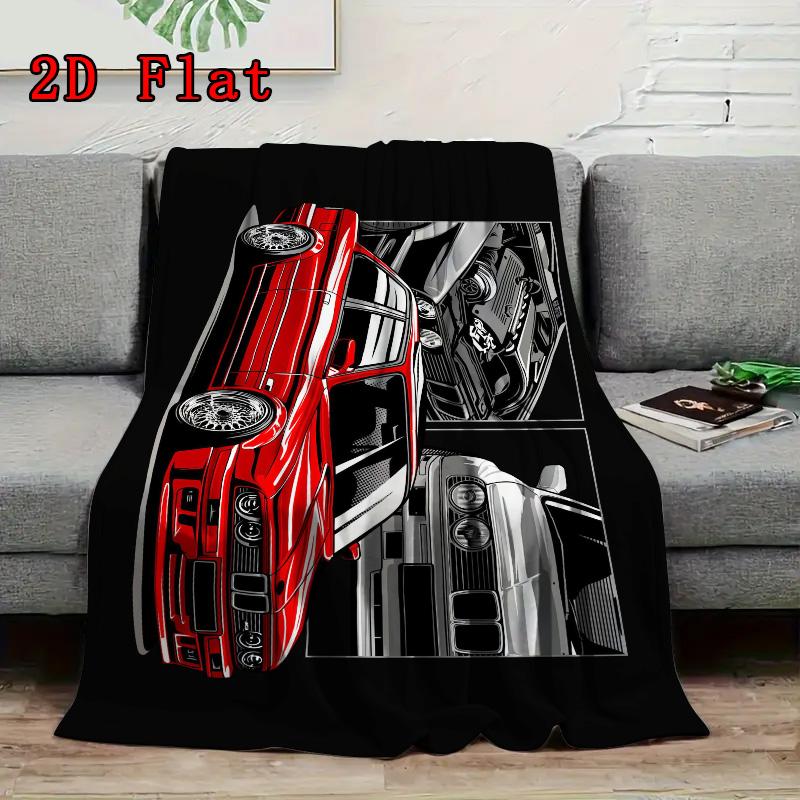 Cars 2D Flat Pattern Flannel Blanket High quality All Seasons Warmth and Comfort Perfect for Christmas Gifts.