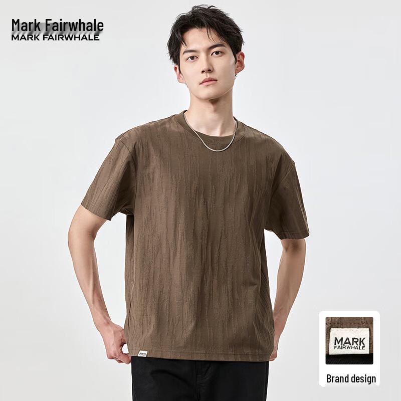 Mark Fairwhale Men's Textured Ice Silk Short-Sleeve T-Shirt