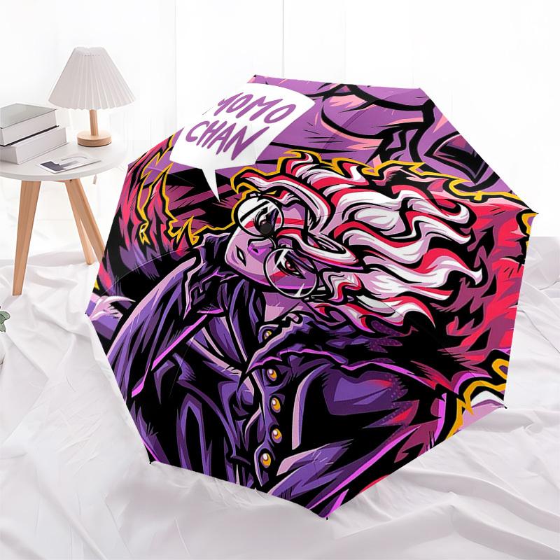 

1pc MOMO Chan Automatic Folding Umbrella Portable 3-Fold Design, 8-Bone Iron Frame Outdoor Umbrella, Perfect Gift for Fans, Travelers, Daily Use, Fest