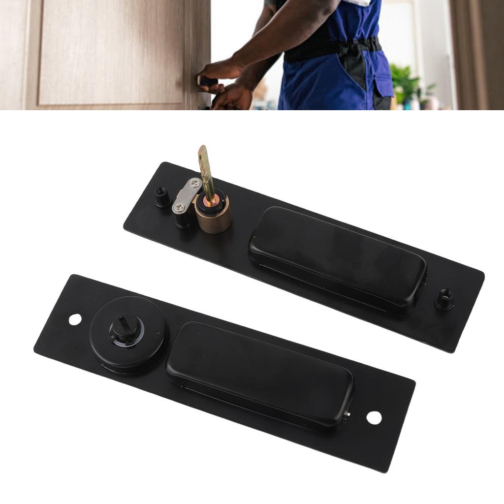 Sliding Door Mortise Lock with 2 Keys Zinc Alloy   Recessed Handle     for Wood Furniture Hardware