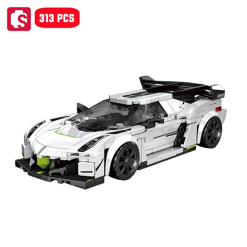 SEMBO BLOCK BK8 City Sports Car Racing Model Assembly Building Block Technology Supercar Vehicle Bricks Toys Boys Birthday Gifts