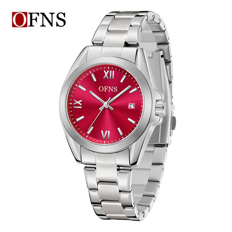 European Empress Dowager Roman Quartz Ladies' Wristwatch - Waterproof, Steel Band, Elegant Sun Pattern Design