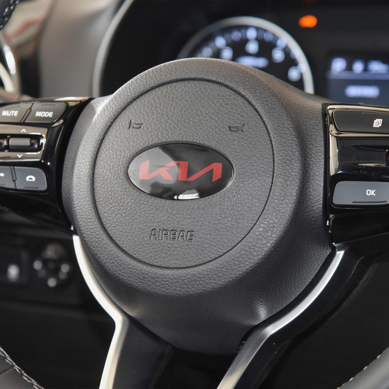 2026 Hot Car Sticker 6cm Car Steering Wheel Center Sticker For KIA Sportage Picanto Rio Ceed Cerato Soul K5 Sorento Car Interior