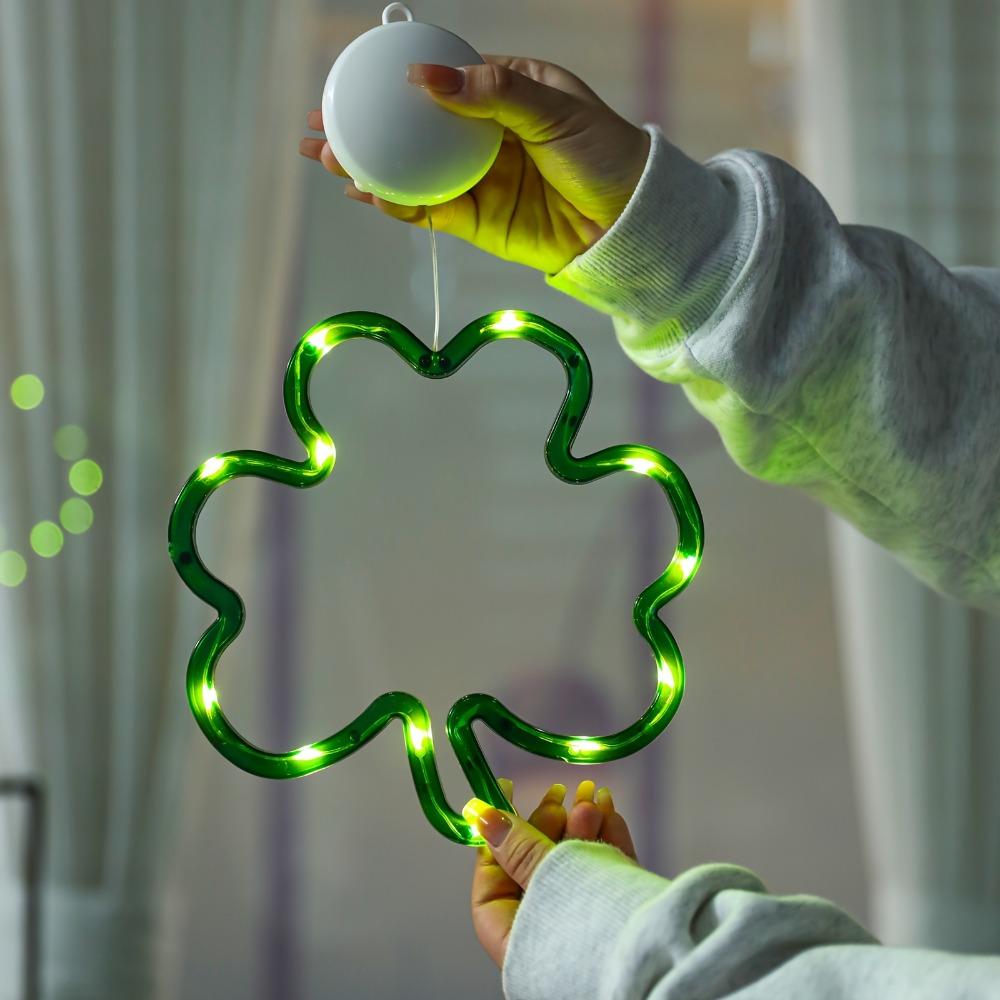 

Bright Warm Lamp LED Neon Light USB Powered Battery Powered Four-Leaf Clover Design Premium Quality Long-Lasting