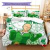 One-Punch Pattern Bedding Quilt Set Quilt Cover Pillowcase Home Decoration Birthday Gift (1 * Duvet Cover + 2 * Pillowcase, Without Core)