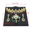Gold Color Women Hair Chain Set Crown Crystal Bride Wedding Jewelry Tiaras Hair Accessories