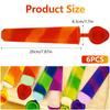 6Pcs Popsicles Molds Reusable Baby Ice Cream Molds Food-Grade Silicone Multi-Colored Popcical Molds DIY Frozen Popsicle Maker