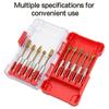 10pc golden hard alloy double stripe rotary file tungsten steel grinding head woodwork mill cutter electric grind polish tool