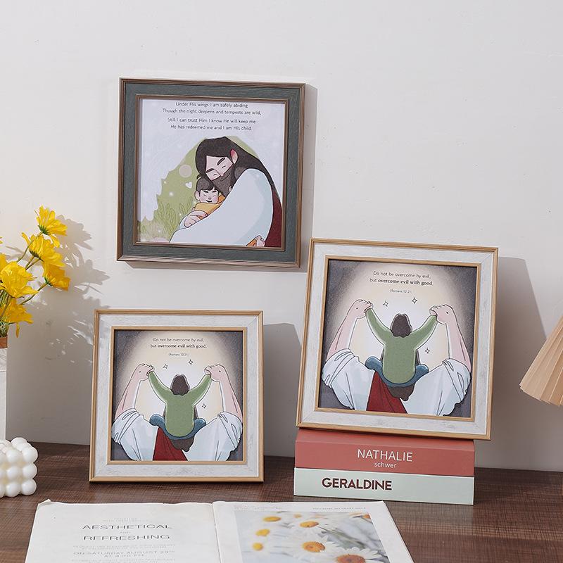 

European & American Square Photo Frame: 5x6 Inch Tabletop Creative Home Décor for Photography & Artwork Display Custom sizes