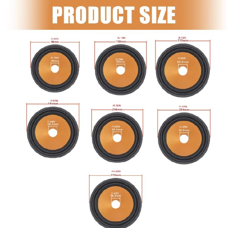 High Performances Golden Cloth Surround Cones Replacements For 4‑15Inch Woofer DIY Repair And Restoration Repair Part