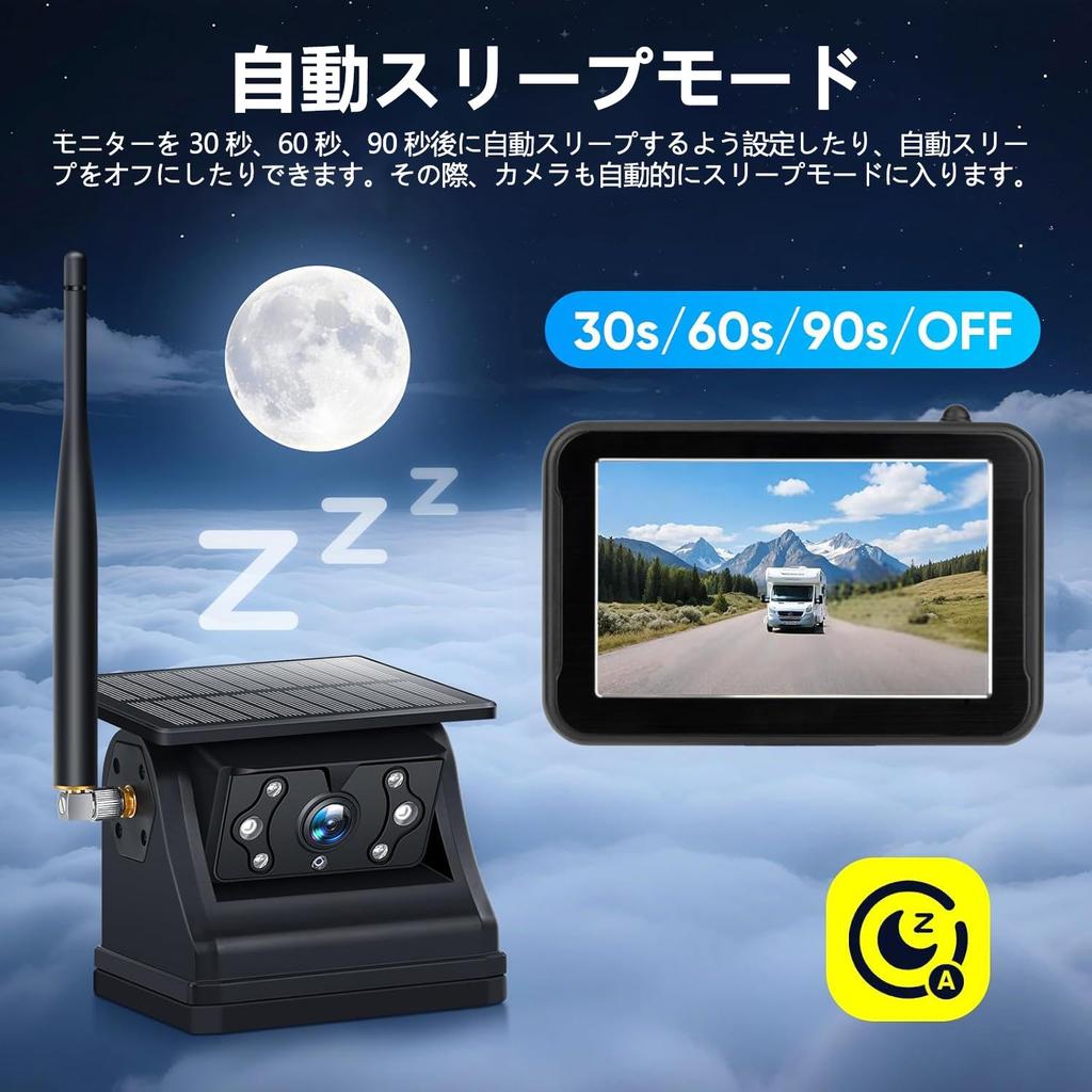 Stynxro Backup Camera Monitor Wireless Backup Camera with Digital Signal Interference Dash Solar Magnetic IP67 Night DIY Installation in 1 Switchable