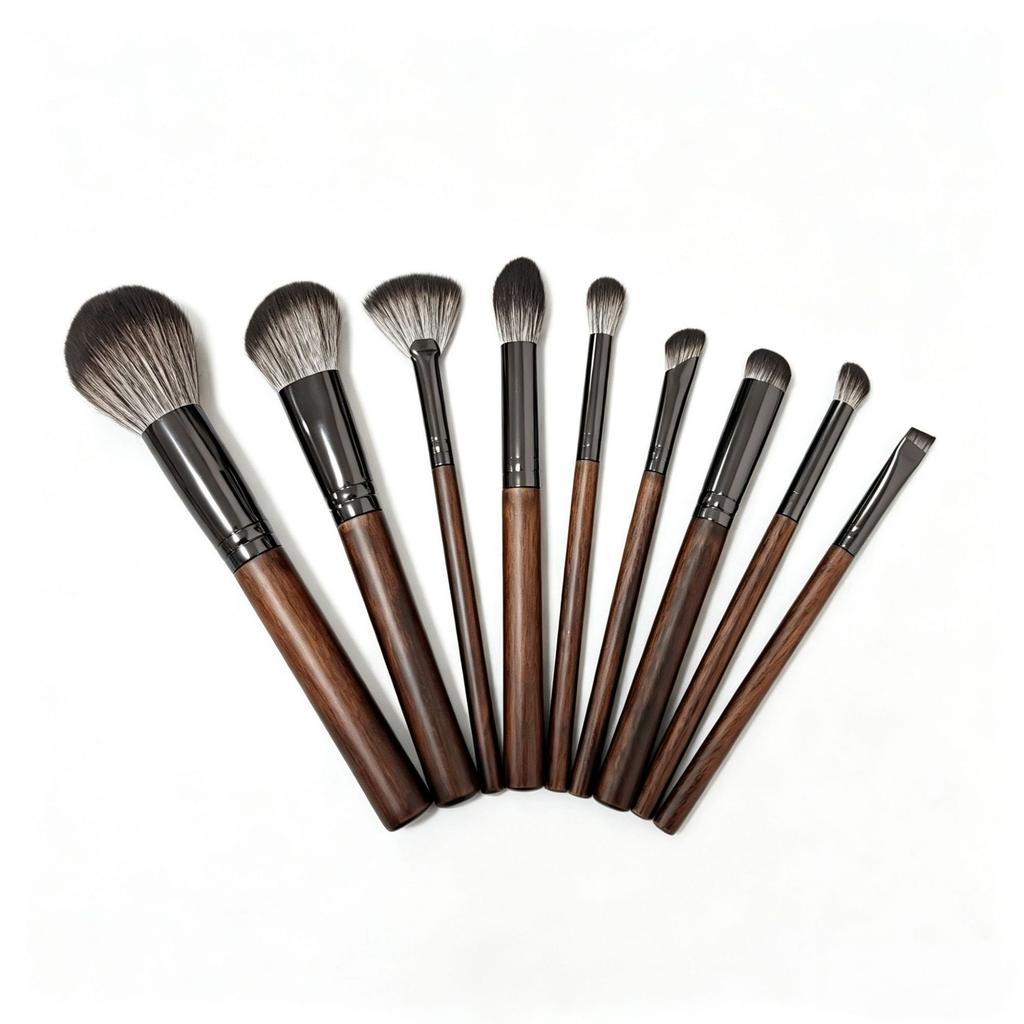 New 9 Birch Ulike Cosmetic Set Brush Super Soft Hair Loose Powder Brush Concealer Brush Eyeshadow Brush Full Set of Beauty Tools