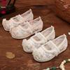 2026 New Style Embroidered Hanfu Shoes for Girls - Upturned Toe, Ancient Costume Match, Handmade Cloth, Spring, Autumn, Summer