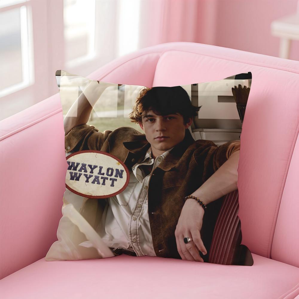 Hot Singer WWaylon Wyatt Cushion Cover Pillowcase Short Plush Invisible Zipper Room Sofa Cushion Cover