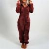 Women's Plus Velvet Thickened Fur Jumpsuit Pajamas - Hooded, Multi-Color, Parent-Child Autumn & Winter Wear