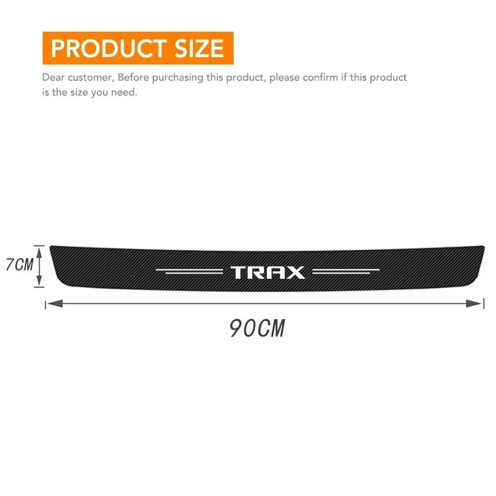 

Carbon Fiber Door Sill Protector Stickers For Chevrolet TRAX Front Rear Threshold Decals Rear Trunk Bumper Guard Accessories