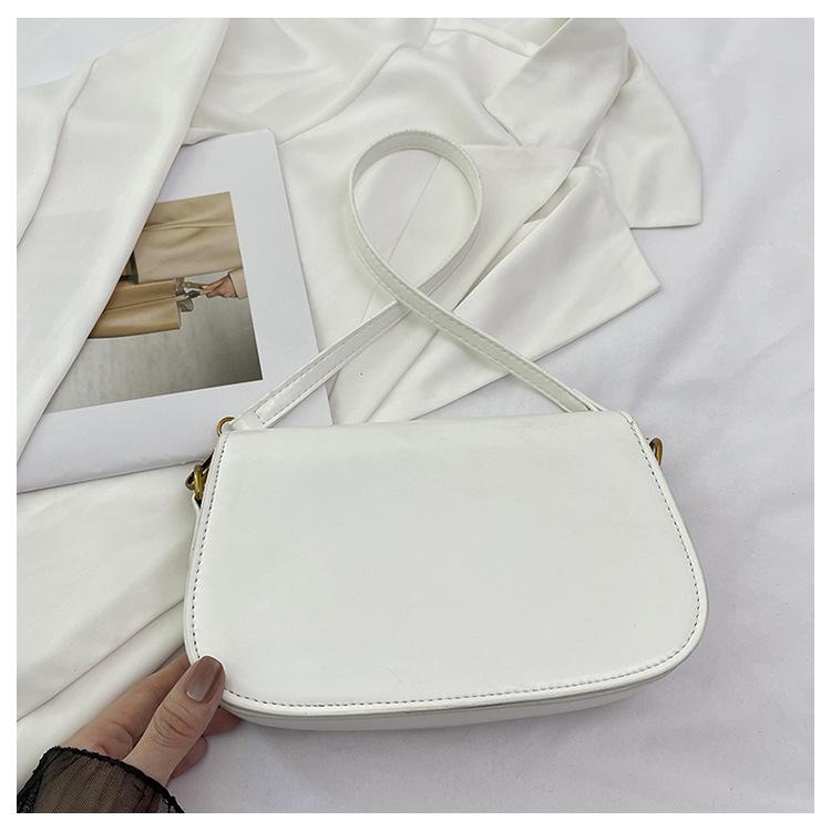 Vintage Leather Saddle Lady Underarm Bag Versatile Women's Crossbody Shoulder Bag 2025 New Designer Purses and HandBags