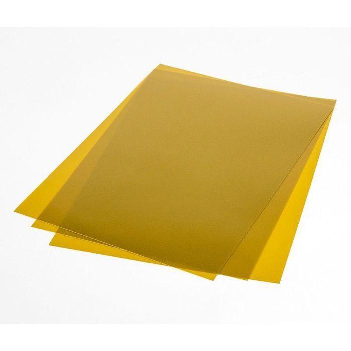 Plastique fou - 7 feuilles métallisées dorées