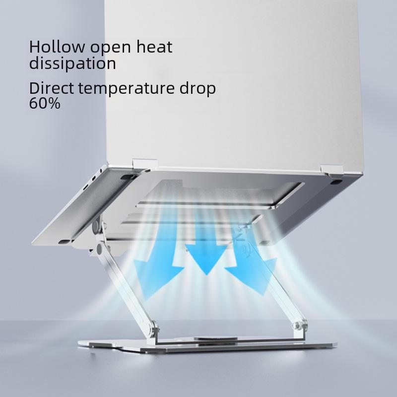 Suport pentru laptop pentru jocuri: Suport de răcire din metal reglabil cu rotație de 360° și reglare pe înălțime
