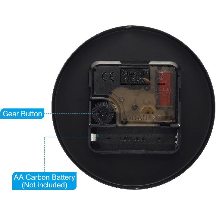 

Механизм для часов PATIKIL, 1 комплект часового механизма с длинными стрелками, 11-дюймовые 3D стрелки для часов, большой DIY настенный часовой механизм, 6 мм вал механизма, мотор, запасные части для ремонта