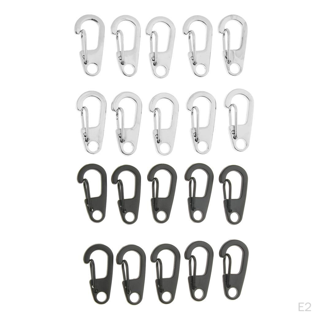 10Pcs Mini Alloy Carabiner Clip Snap Spring Clasp 6mm