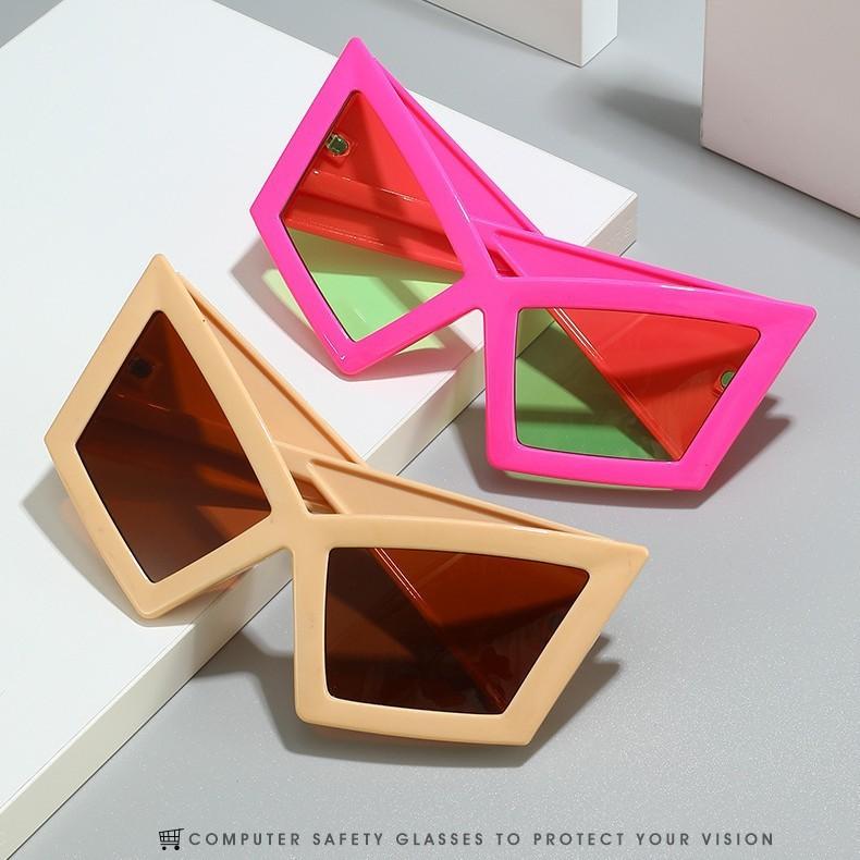 Black Full Frame Cat Eye Sunglasses With Uv400 Protection For Outdoor Travel And Stylish Occasions