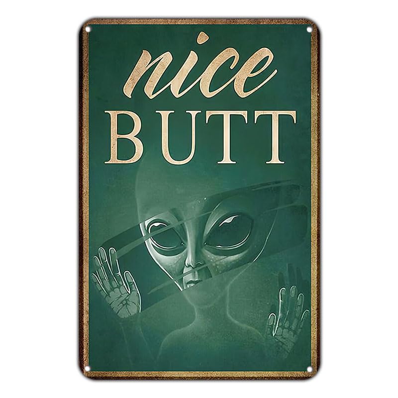 

Vintage Style Tin Sign Nice Butt Bathroom Bedroom Restroom Wall Decor 20x30cm（7.8x11.8inch）