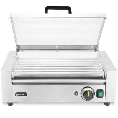 Podgrzewacz Rolkowy Do Parówek Hot-dogów Z Pokrywą 7 Rolek 45 Cm 620 W