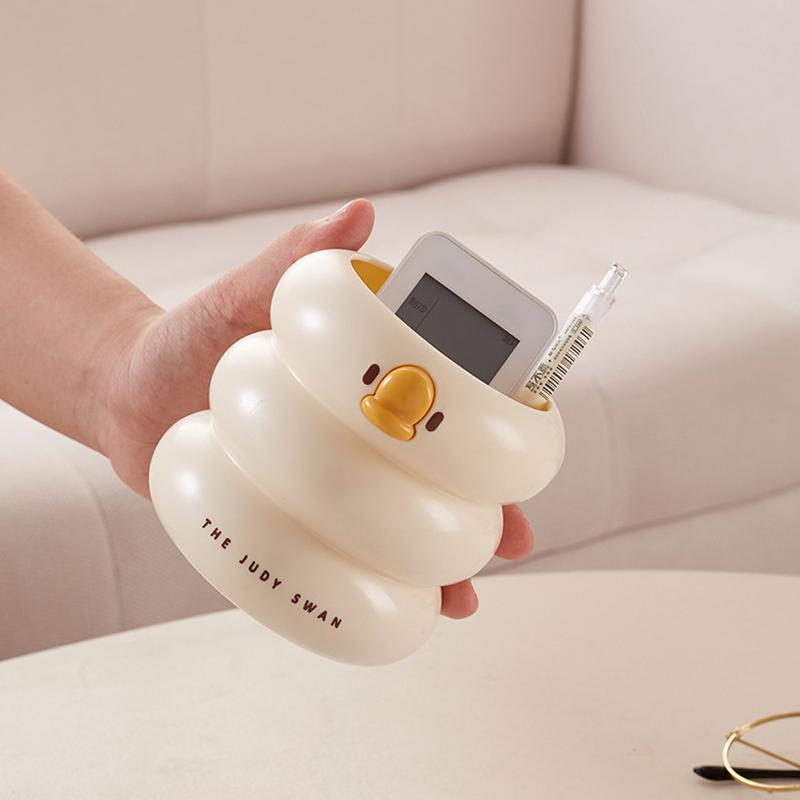 Round Design Pen Holder Large Capacity Pen Pencil Brush Storage Container Box Plastic Stationery Desk Organizer Kids Gift