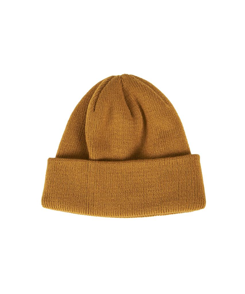 Bajal Monogram Label Beanie Mustard