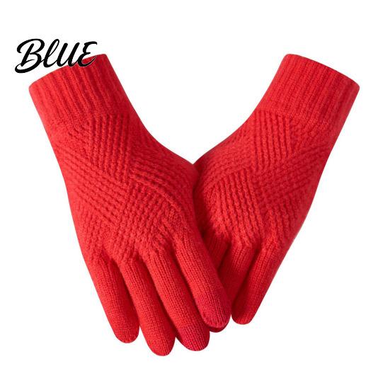 Touch Screen Knit Gloves for Cold Weather Knitted Touchscreen Men Women Winter Warm Thermal Gloves Thickened Soft Acrylic Cycling Plush Lining
