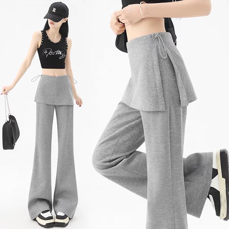 2026 Spring/Summer Maternity Slimming Micro Flare Butt Cover Two-Piece Casual Pants