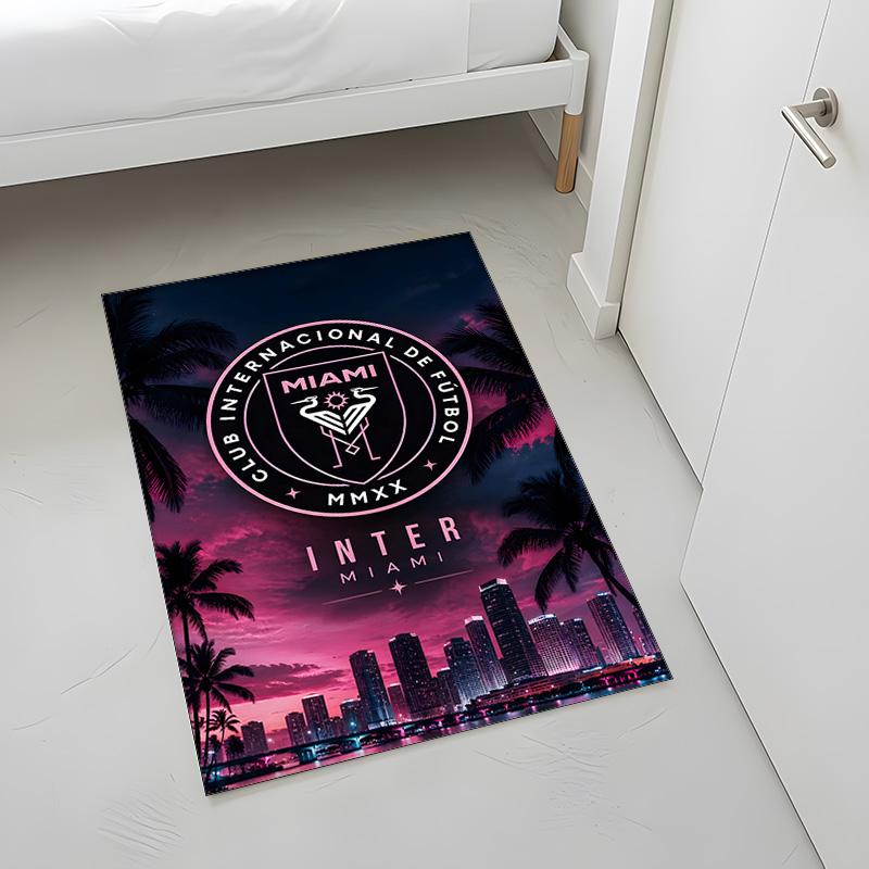 Inter Miami CF (19) Rug Suitable For Living Rooms Bedrooms Computer Rooms Dining Areas And Placement Under Tables And Chairs Also An Ideal Choice For 