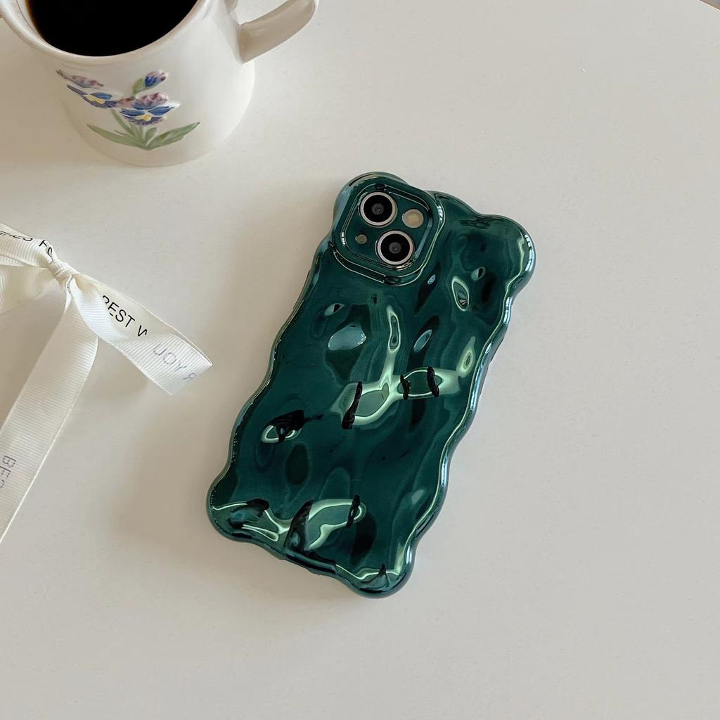 3D Bubble Wave Pattern Phone Case For iPhone 15 14 13 12 11 Pro Max 14promax 14pro Soft Shockproof Back Cover